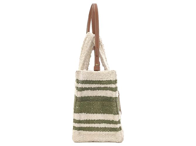 Céline Celine Small Cabas Thais 2-Way Handbag Bianco Verde - vista 3