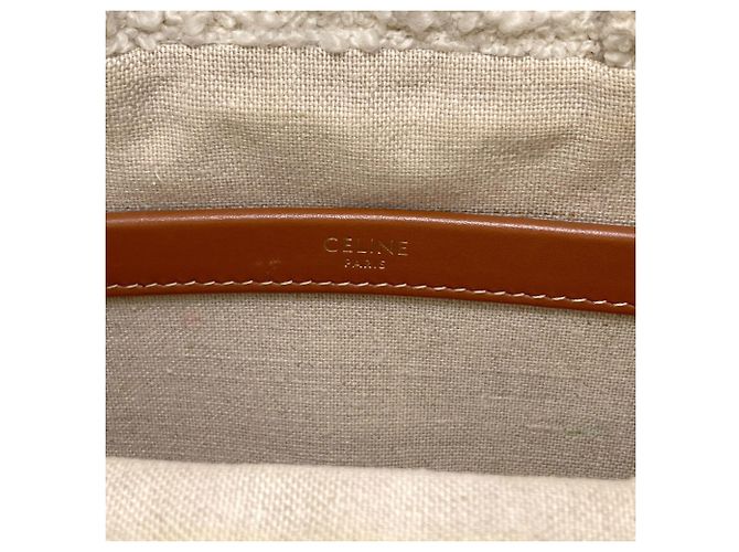 Céline Celine Small Cabas Thais 2-Way Handbag Bianco Verde - vista 6