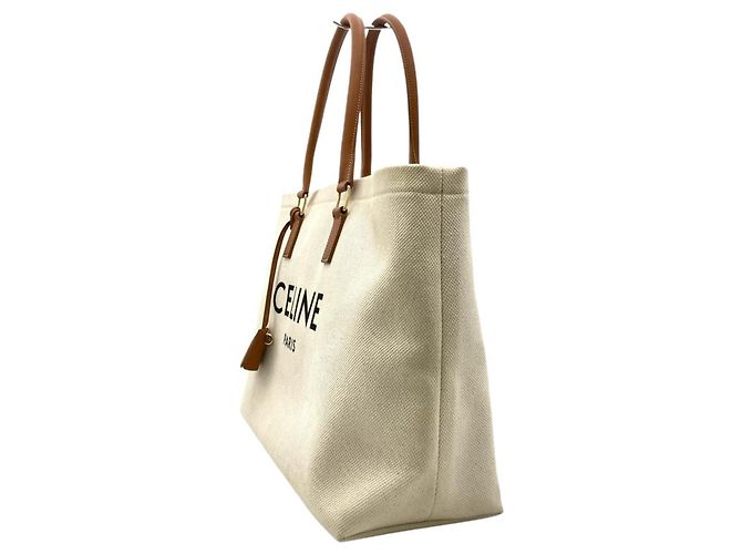 Cabas Céline Borsa Tote Orizzontale Celine Beige - vista 2