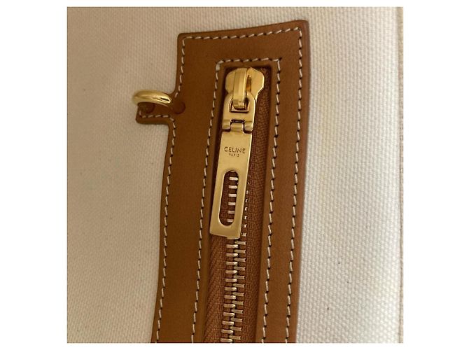 Cabas Céline Borsa Tote Orizzontale Celine Beige - vista 8