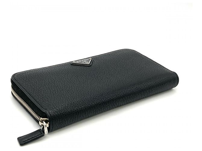 Cartera larga Prada en piel negra Negro - vista 3