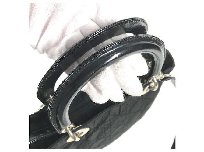 Borsa Christian Dior Lady Dior Nylon Nero - vista 9