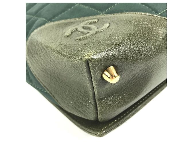 Borsa Chanel Chocolate Bar in Khaki Cachi - vista 7