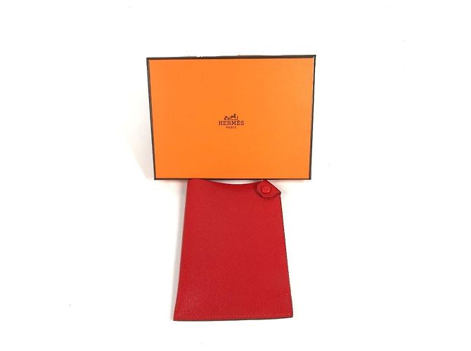 Hermès Funda de Pasaporte Hermes Tarmac PM Roja - vista 14