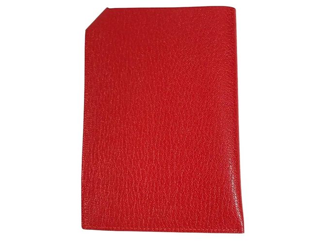 Hermès Funda de Pasaporte Hermes Tarmac PM Roja - vista 3