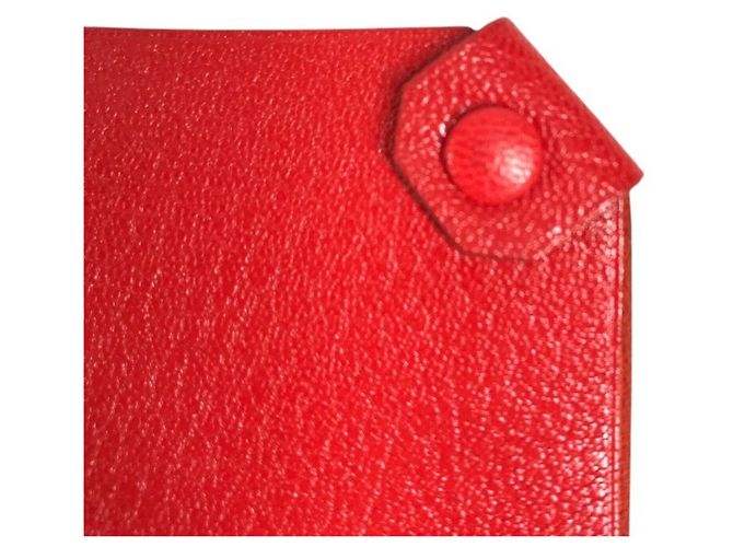Hermès Funda de Pasaporte Hermes Tarmac PM Roja - vista 8