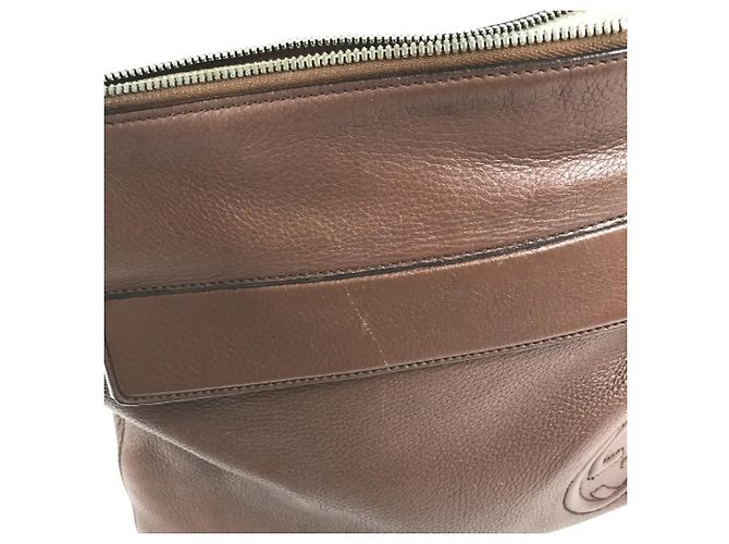 Bolsa de Ombro Gucci Interlocking G Logo Marrom - vista 16