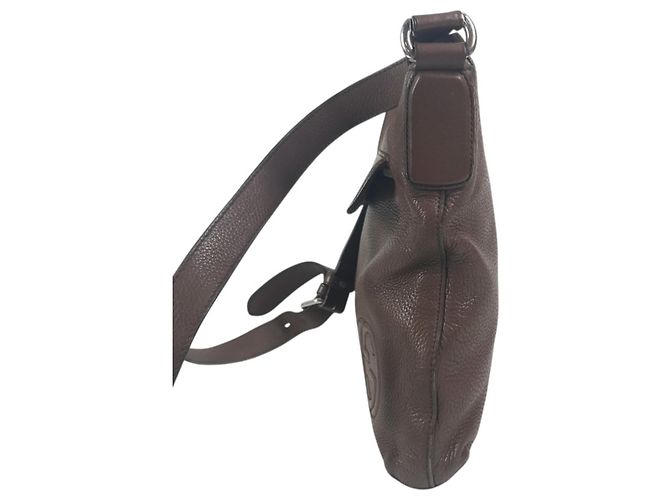 Bolsa de Ombro Gucci Interlocking G Logo Marrom - vista 3