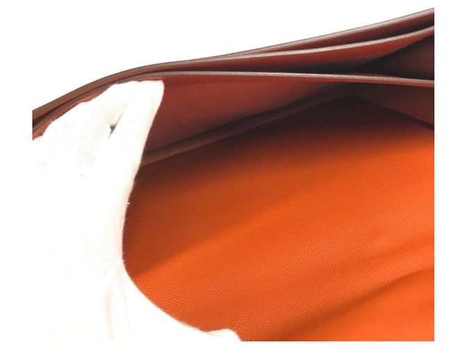 Hermès Hermes Sac à Dépêches 38 Briefcase Naranja - vista 14