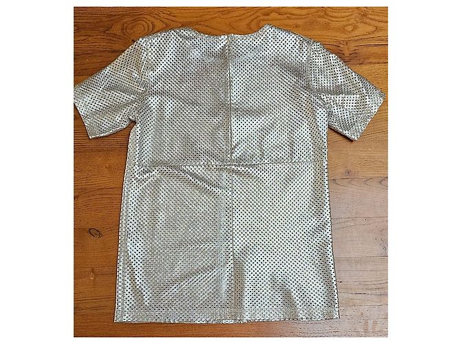 Diesel Black Gold Top Metallizzato Traforato Metallico - vista 2