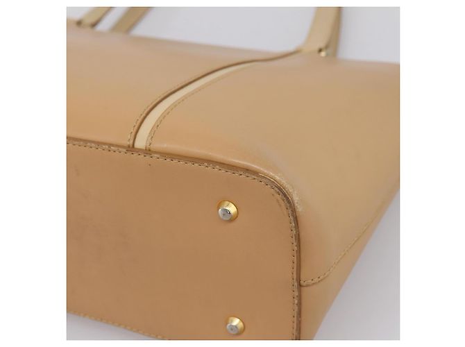Borsa a mano BURBERRY in pelle Beige Gold Auth ep15977 D'oro - vista 15