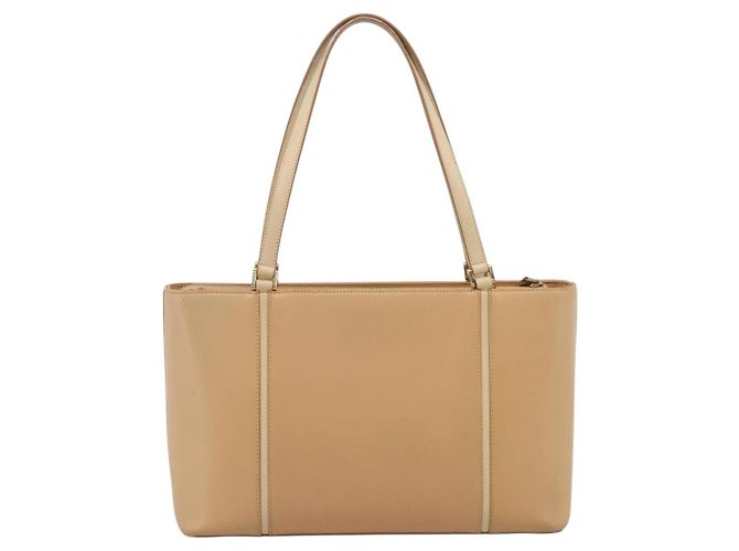 Borsa a mano BURBERRY in pelle Beige Gold Auth ep15977 D'oro - vista 2