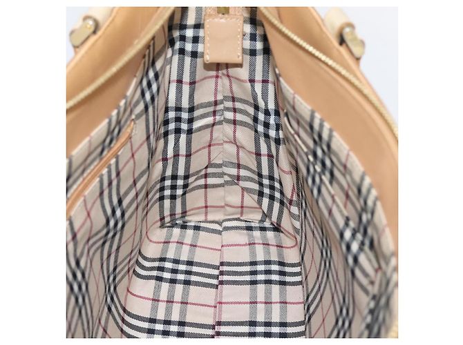 Borsa a mano BURBERRY in pelle Beige Gold Auth ep15977 D'oro - vista 20
