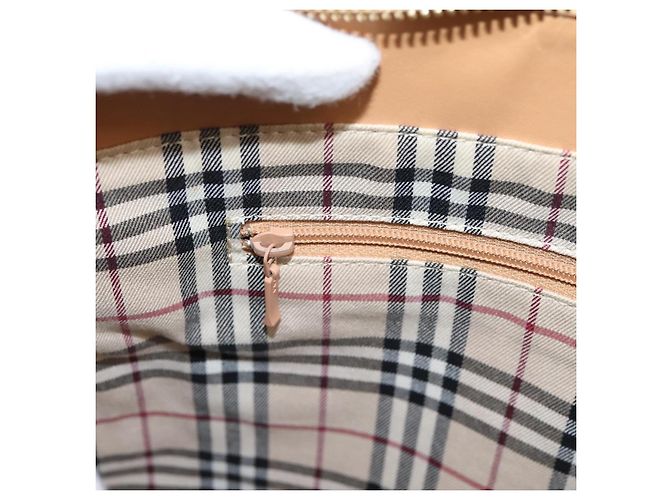Borsa a mano BURBERRY in pelle Beige Gold Auth ep15977 D'oro - vista 22
