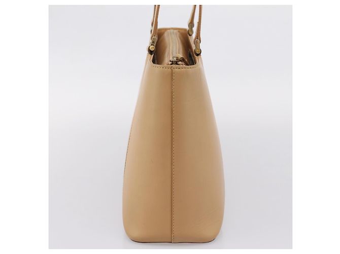 Borsa a mano BURBERRY in pelle Beige Gold Auth ep15977 D'oro - vista 3