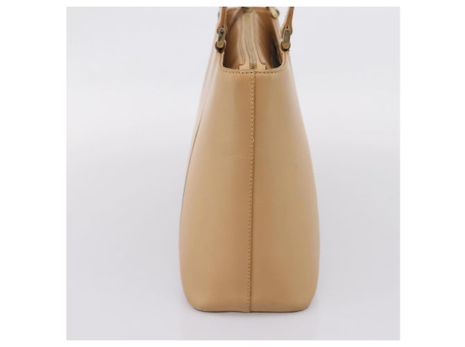 Borsa a mano BURBERRY in pelle Beige Gold Auth ep15977 D'oro - vista 4