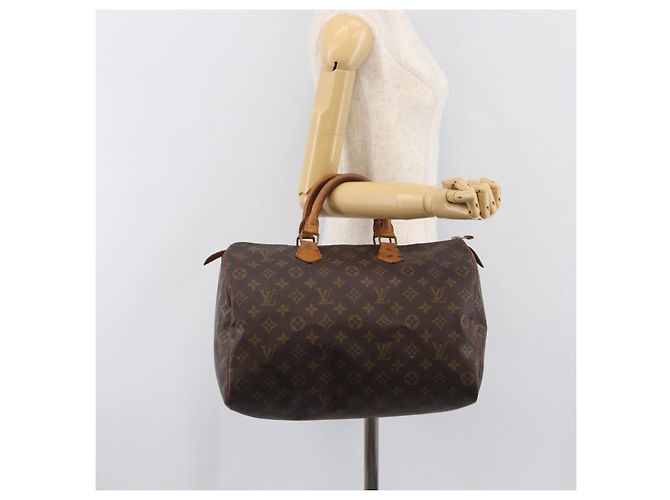 Borsa a mano LOUIS VUITTON Monogram Speedy 35 M41524 LV Auth 201481 Monogramma - vista 24