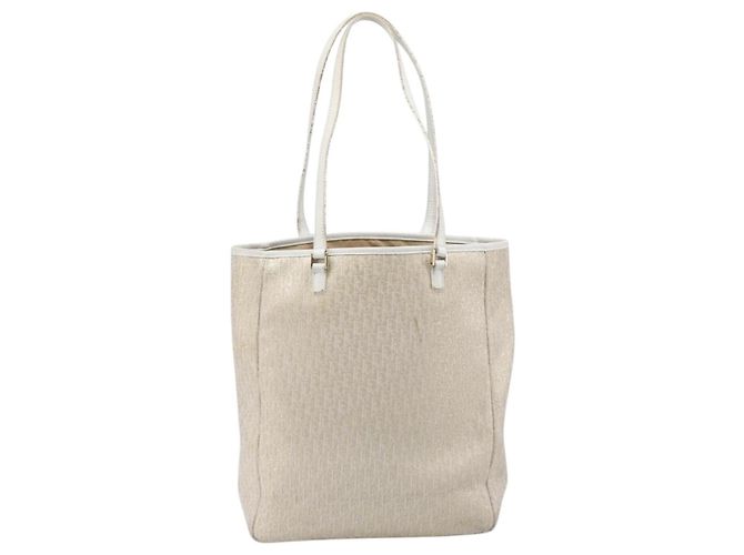 Borsa Tote Christian Dior Trotter Canvas Gold Auth 206023A D'oro - vista 2