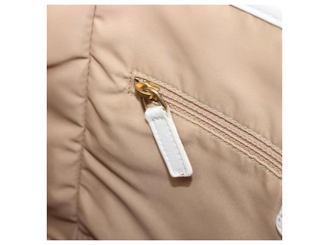 Borsa Tote Christian Dior Trotter Canvas Gold Auth 206023A D'oro - vista 24