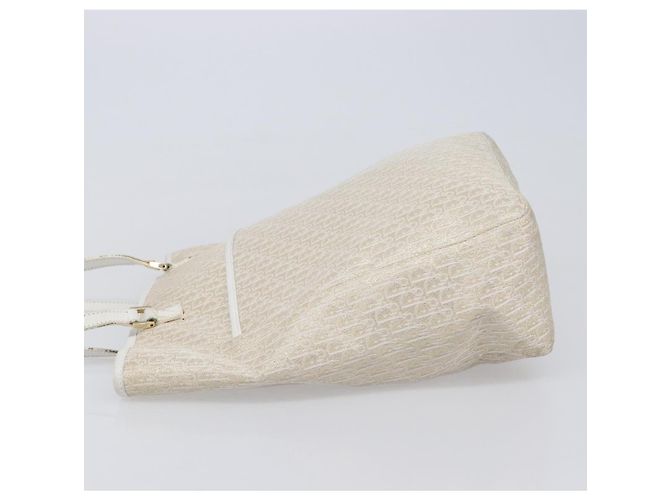 Borsa Tote Christian Dior Trotter Canvas Gold Auth 206023A D'oro - vista 5
