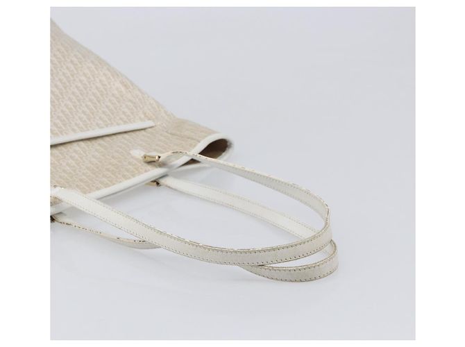 Borsa Tote Christian Dior Trotter Canvas Gold Auth 206023A D'oro - vista 8