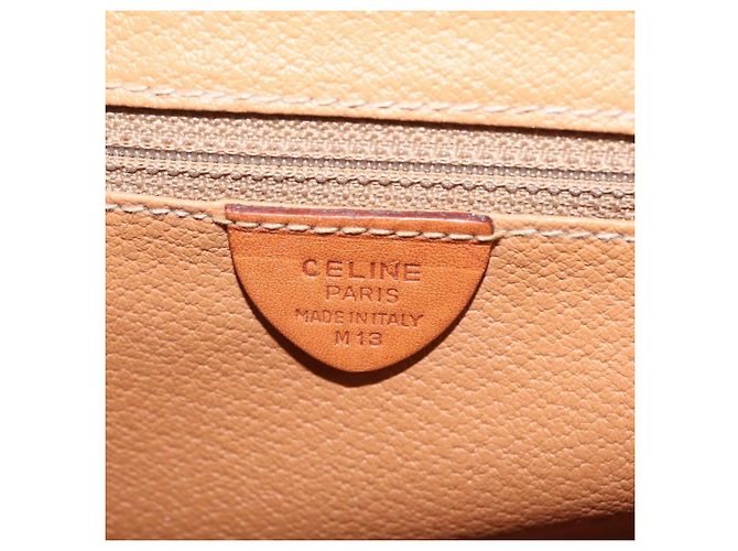 Céline Borsa a tracolla CELINE Macadam PVC Marrone Tono Oro Auth mr3037A - vista 12