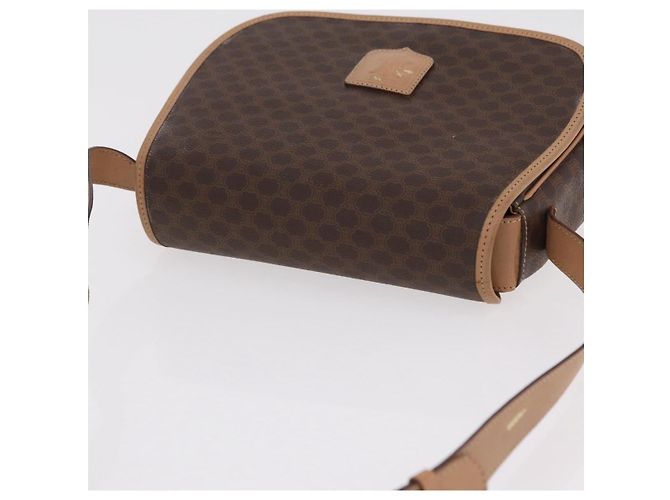 Céline Borsa a tracolla CELINE Macadam PVC Marrone Tono Oro Auth mr3037A - vista 14