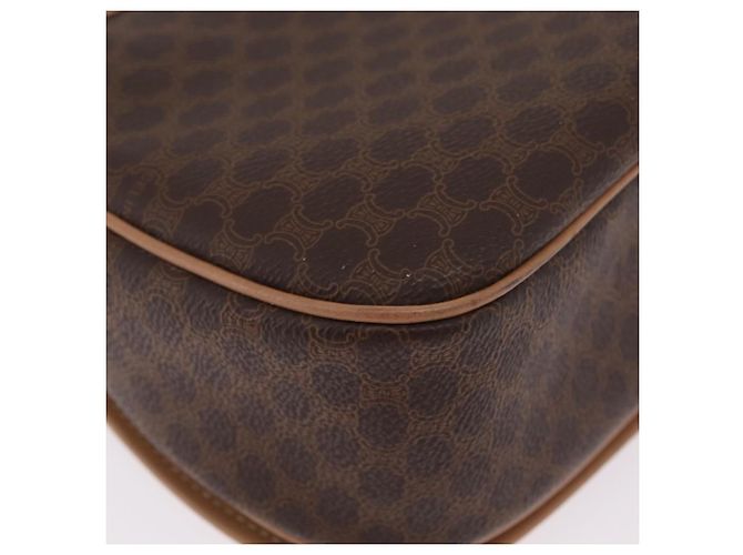 Céline Borsa a tracolla CELINE Macadam PVC Marrone Tono Oro Auth mr3037A - vista 20