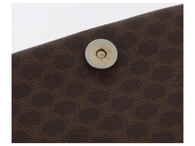 Céline Borsa a tracolla CELINE Macadam PVC Marrone Tono Oro Auth mr3037A - vista 23