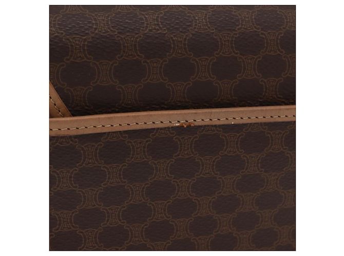 Céline Borsa a tracolla CELINE Macadam PVC Marrone Tono Oro Auth mr3037A - vista 4