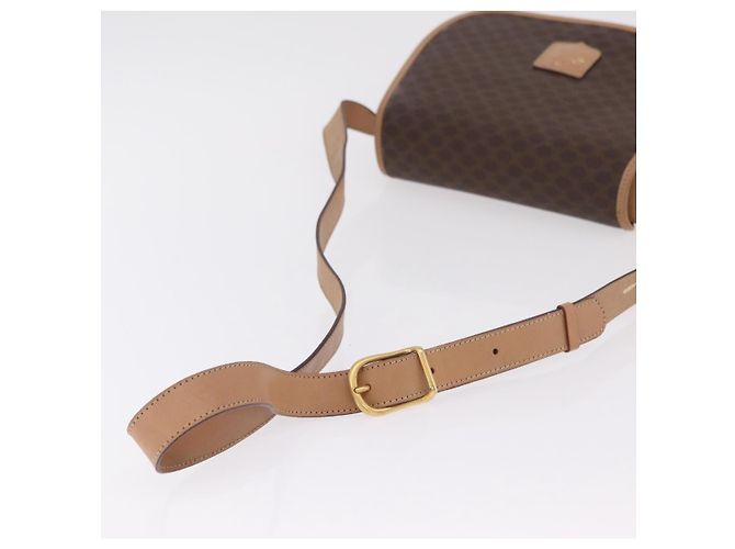Céline Borsa a tracolla CELINE Macadam PVC Marrone Tono Oro Auth mr3037A - vista 8