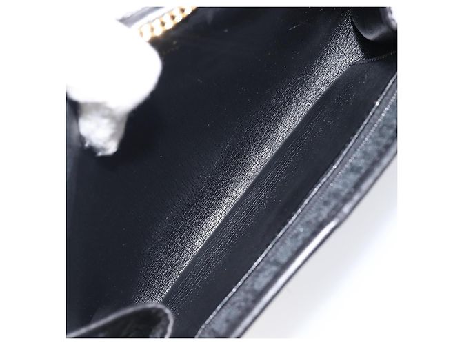 Borsa a tracolla con catena Christian Dior Trotter Canvas Nero Oro Auth ep16160 D'oro - vista 12