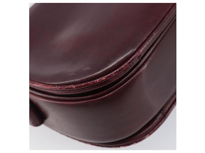 Edge Céline Borsa a tracolla CELINE in pelle Bordeaux Gold Auth ep15984 D'oro Bordò - vista 17