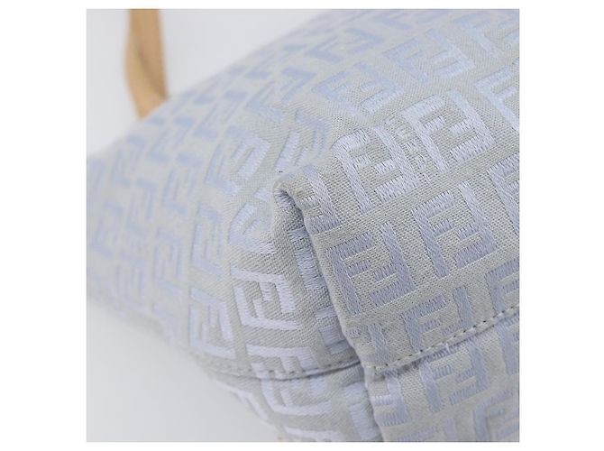 FENDI Zucchino Canvas Tote Bag Hellblau Silber 8BH079 Auth bs37243 - Ansicht 14