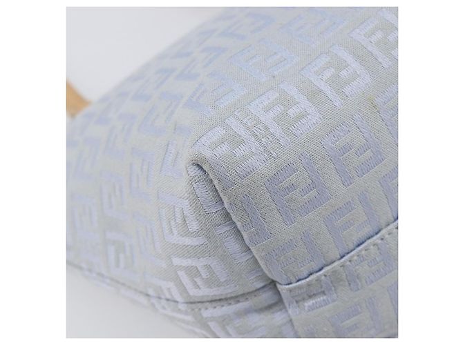 FENDI Zucchino Canvas Tote Bag Hellblau Silber 8BH079 Auth bs37243 - Ansicht 16