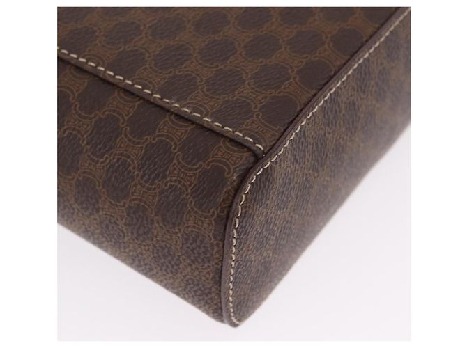 Céline Necessaire per cosmetici CELINE Macadam Vanity PVC Brown Gold Tone Auth ki6895M Marrone - vista 16