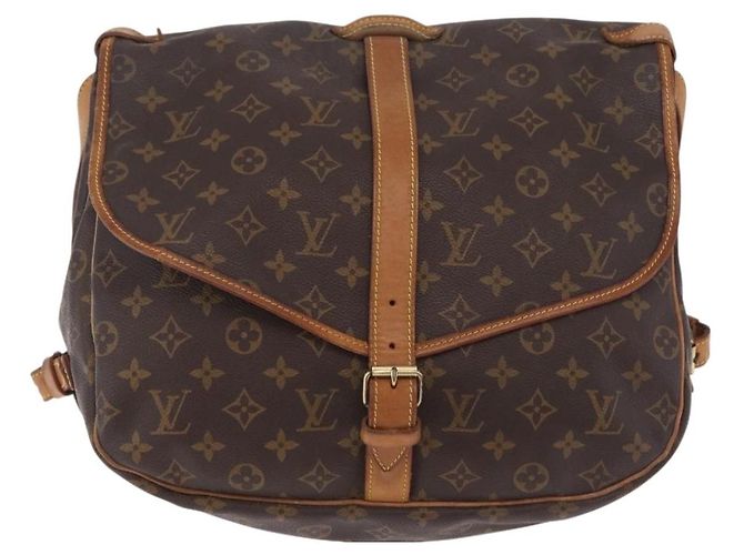 Borsa a tracolla LOUIS VUITTON Monogram Saumur 35 M42254 LV Auth ka6403 Monogramma - vista 13
