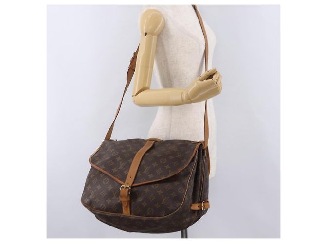 Borsa a tracolla LOUIS VUITTON Monogram Saumur 35 M42254 LV Auth ka6403 Monogramma - vista 33