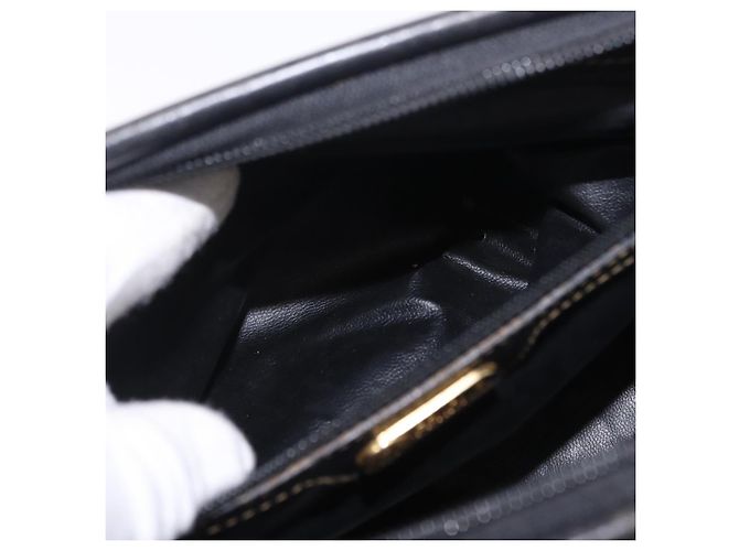 Borsa a mano FENDI Zucca Canvas PVC Nero Marrone Auth ka6311 - vista 25