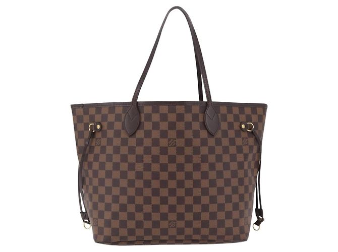 Borsa Tote LOUIS VUITTON Damier Ebene Neverfull MM N51105 LV Auth 200534A - vista 13