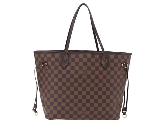Borsa Tote LOUIS VUITTON Damier Ebene Neverfull MM N51105 LV Auth 200534A - vista 2