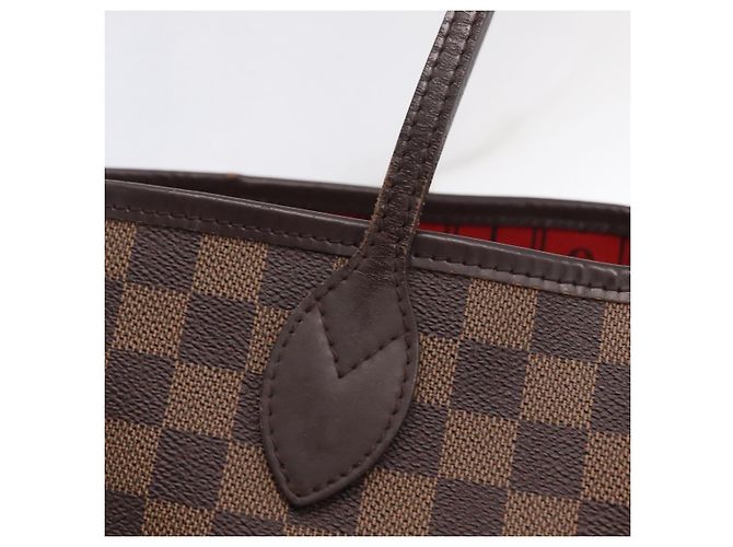 Borsa Tote LOUIS VUITTON Damier Ebene Neverfull MM N51105 LV Auth 200534A - vista 22