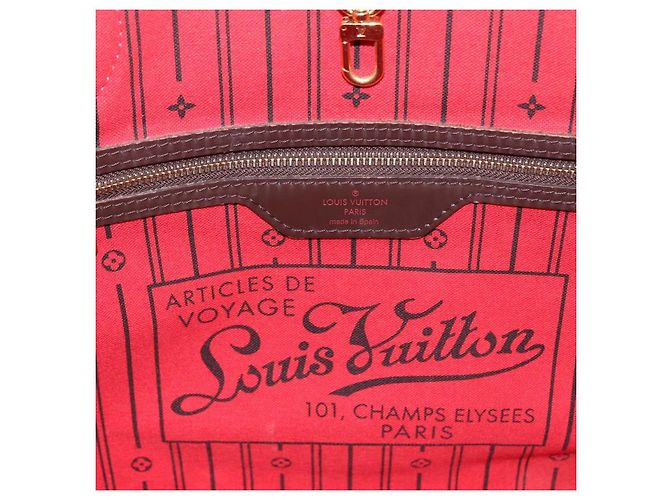 Borsa Tote LOUIS VUITTON Damier Ebene Neverfull MM N51105 LV Auth 200534A - vista 29