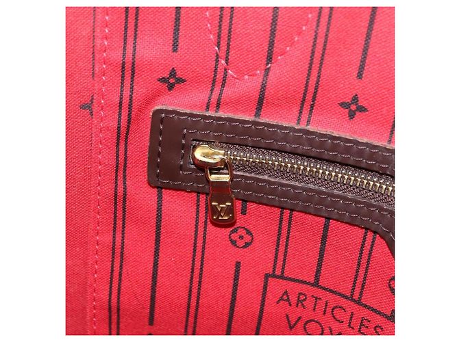 Borsa Tote LOUIS VUITTON Damier Ebene Neverfull MM N51105 LV Auth 200534A - vista 33