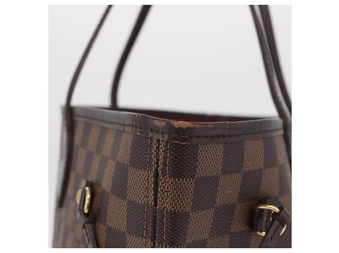 Borsa Tote LOUIS VUITTON Damier Ebene Neverfull MM N51105 LV Auth 200534A - vista 5