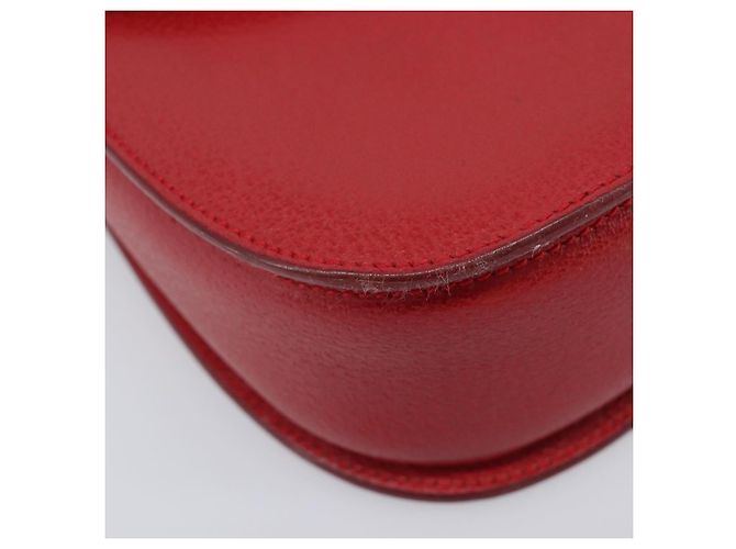 Borsa a Mano GUCCI Bamboo Pelle Rossa Oro 000 1227 0633 Auth ep16228A Rosso D'oro - vista 14