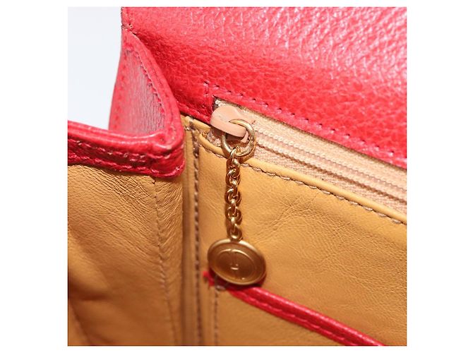 Borsa a Mano GUCCI Bamboo Pelle Rossa Oro 000 1227 0633 Auth ep16228A Rosso D'oro - vista 23