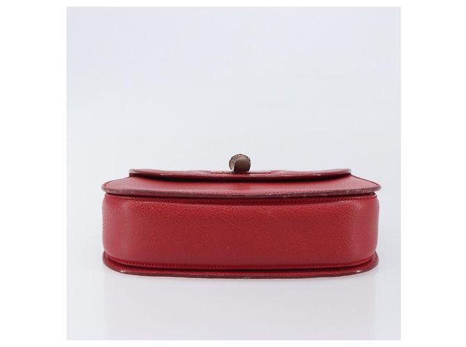 Borsa a Mano GUCCI Bamboo Pelle Rossa Oro 000 1227 0633 Auth ep16228A Rosso D'oro - vista 5
