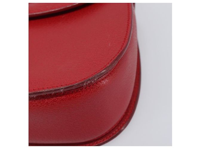 Borsa a Mano GUCCI Bamboo Pelle Rossa Oro 000 1227 0633 Auth ep16228A Rosso D'oro - vista 9
