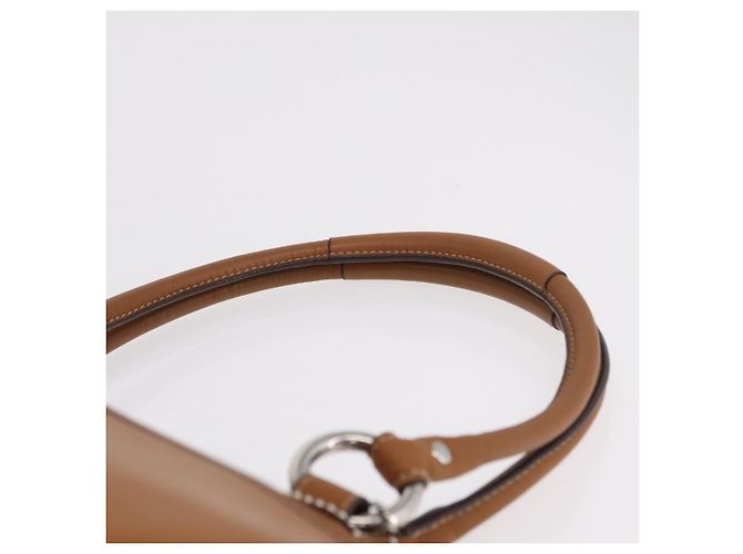 Bolsa Tote Coach em Couro Marrom Prata Auth 204986A - vista 14